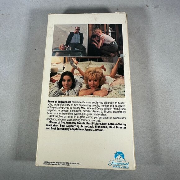Terms Of Endearment VHS Shirley MacLaine Debra Winger Paramount - Picture 2 of 3